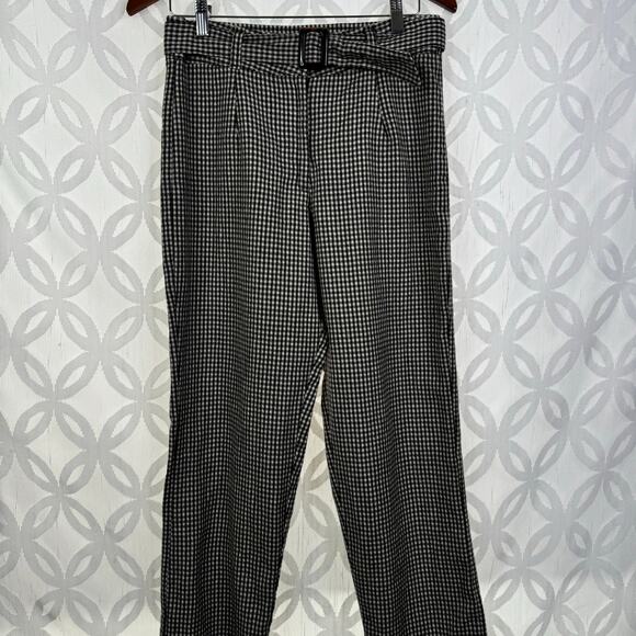 Tach Clothing High-Waist Portia Wool Pants in Brown Houndstooth Size M - Picture 4 of 13